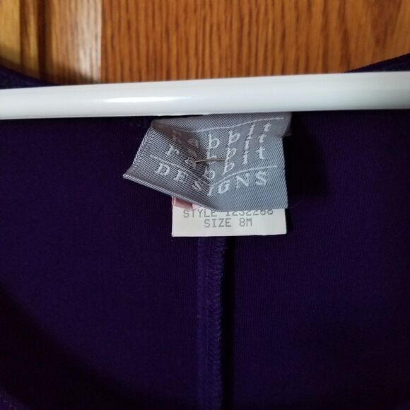 rabbit rabbit rabbit sleeveless purple dress size 8 - Picture 2 of 6